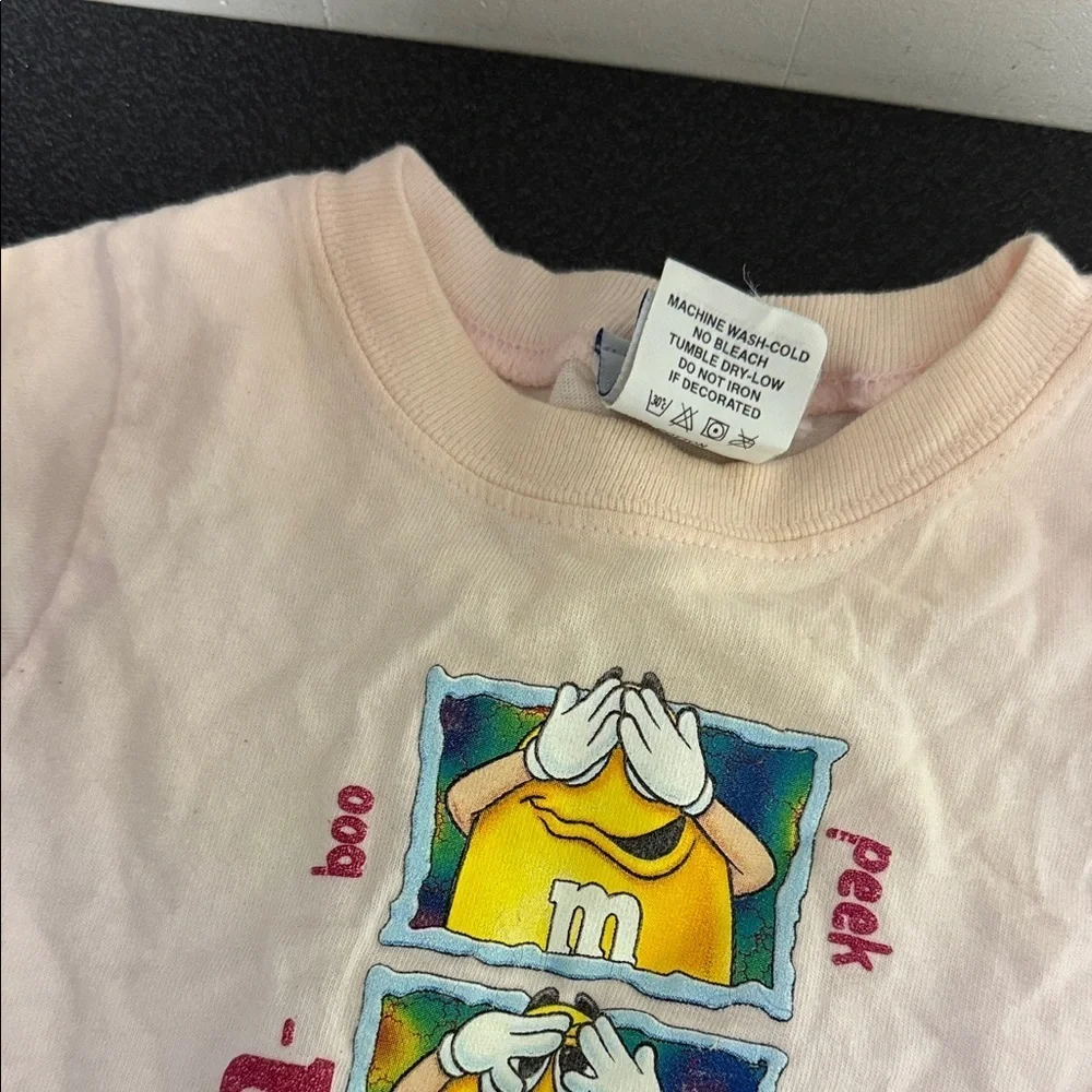 M&M'S Pink Bodysuit with Yellow Character Design 90’s
